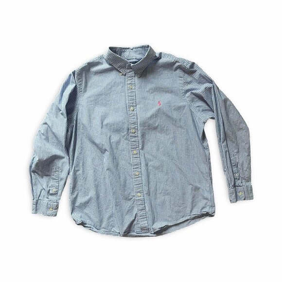 Ralph Lauren Other - Ralph Lauren Men’s Polo shirt Blue Plaid Check Classic Fit Long Sleeve Size XL